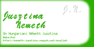 jusztina nemeth business card